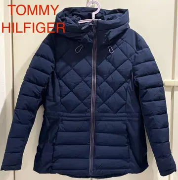 타미 힐피거 새상품 로고 후드티 네이비 다운 자켓 다운 코트
