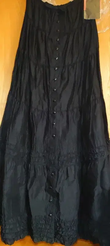 핑크하우스 블랙 롱 스커트