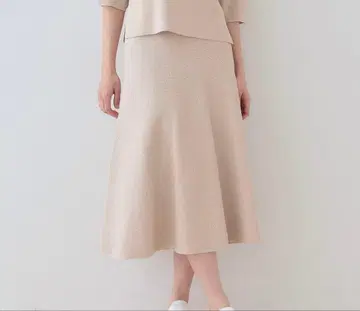 새상품 택 미사용 빅 사이즈 13 허리밴딩 니트 플레어 스커트