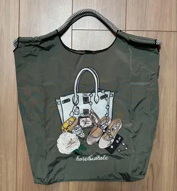 자수 에코백 M 사이즈 모자 와 화장품 액세서리