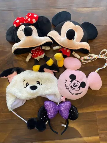 미키 미니 귀 포함 머리띠 세트