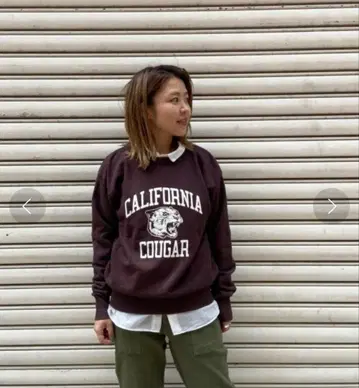 새상품급 믹스타 맨투맨 속기모 S 브라운