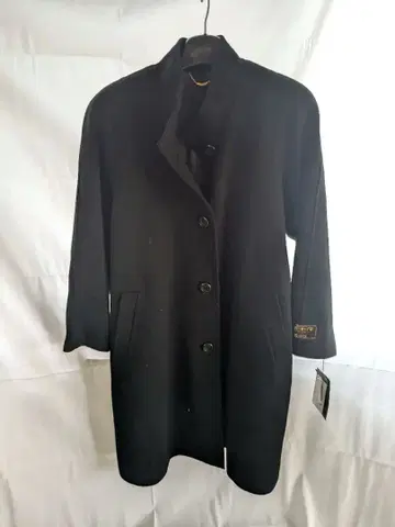 캐시미어 혼방 울 롱 코트 블랙