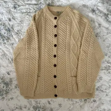 빈티지 피셔맨 니트 가디건 구제 의류