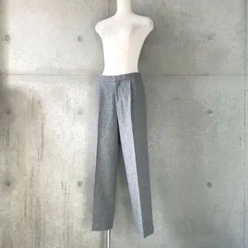 새상품급 드로어 Drawer 울 실크 센터 프레스 턱 팬츠 34 그레이