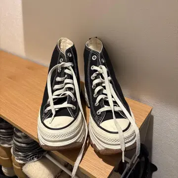 CONVERSE ALL STAR 블랙 통굽 24.5cm