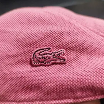 LACOSTE VINTAGE WASHED 핑크 헌팅 모자