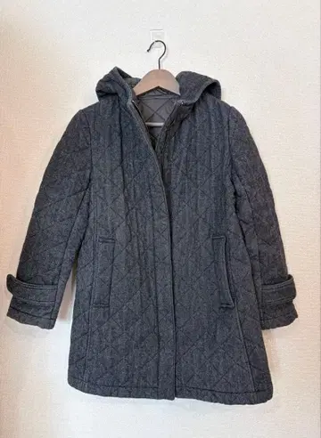 [ 폴 스튜어트 ] 다크 그레이 퀼팅 코트 후드 부착 6