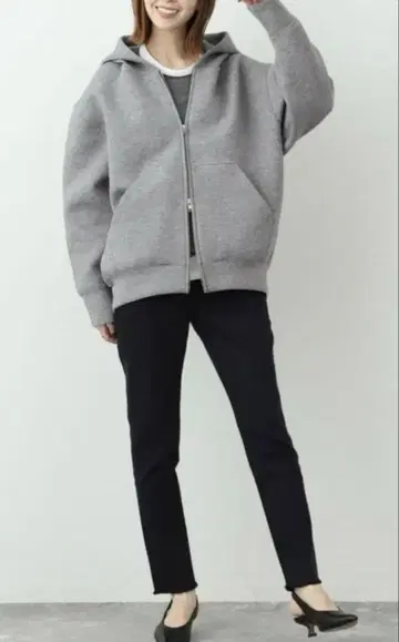 SLOBE IENA 그레이 집업 후드 부착 후드티