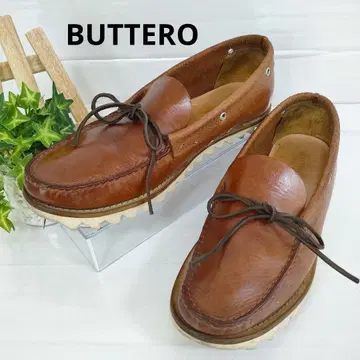 이탈리아제 BUTTERO 부테로 가죽 신발 데크 슈즈 43 27.5cm