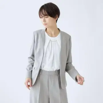 [올 시즌] 노카라 자켓 그레이 워셔블 셋업 상품