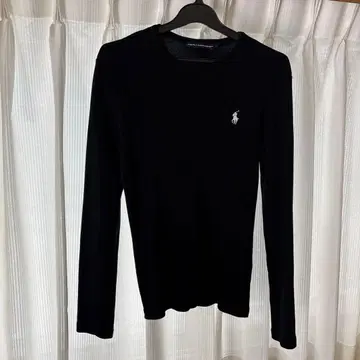 랄프 로렌 블랙 코튼 100% 긴팔 T셔츠 SP 사이즈