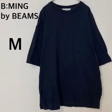 B:MING by BEAMS 반팔 T셔츠 [ M ] 네이비 심플 무지