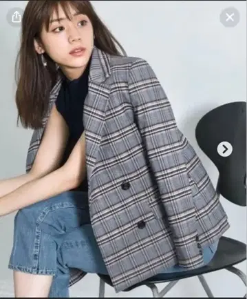 Andemiu 체크 무늬 테일러드 자켓