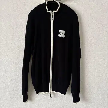 블랙 집업 니트 스웨터