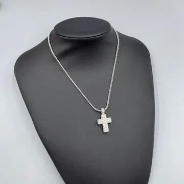 21 빈티지 스와로브스키 실버계 크로스형 펜던트 목걸이