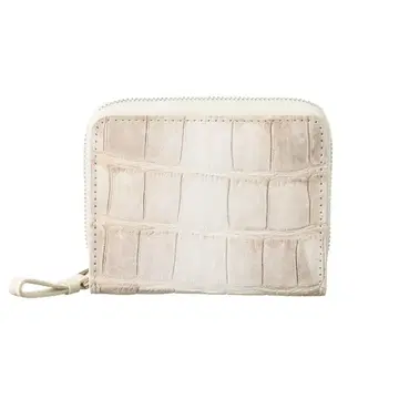 화이트 가죽 접이식 지갑
