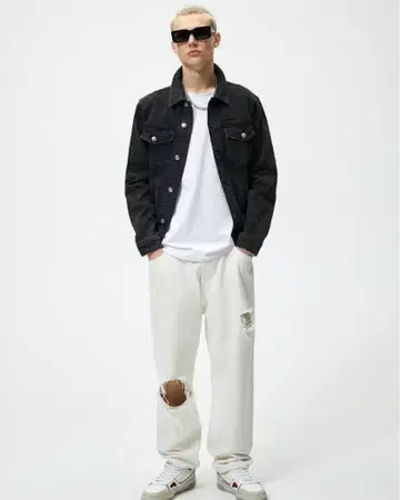 ZARA 베이직 데님 자켓 다크 그레이 L 사이즈