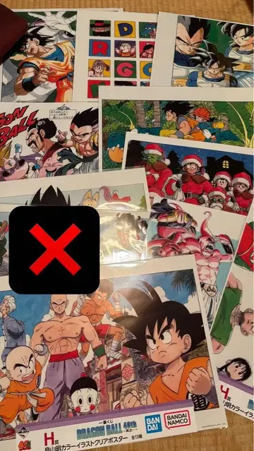제일복권 드래곤볼 40thH상 클리어 포스터 10장 세트
