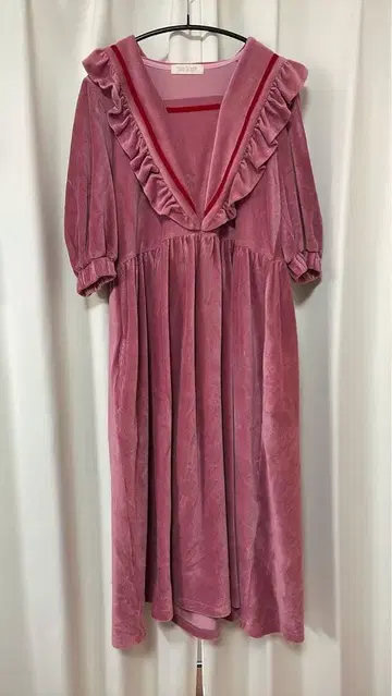 캔디 스트리퍼 세일러 드레스 핑크