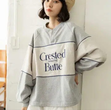 니코앤드 모듬 로고 헨리넥 풀오버 그레이 M