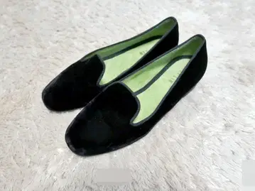 새상품급 DAISY LIN FOXEY 벨로아 오페라 슈즈 38 블랙