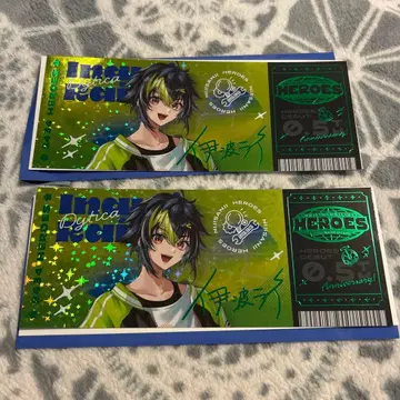 니지산지 이나미 라이 홀로그램 티켓풍 카드 2세트