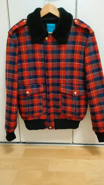 swagger Harris Tweed 체크 무늬 자켓 M