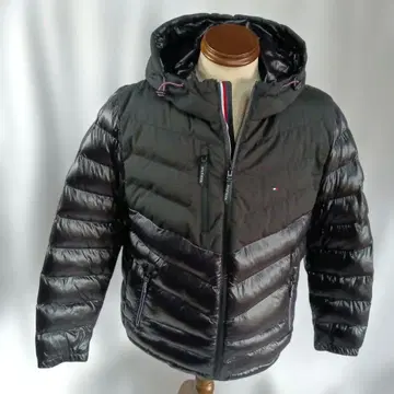 택 포함 새상품 Tommy Hilfiger 블랙 다운 자켓 L 사이즈