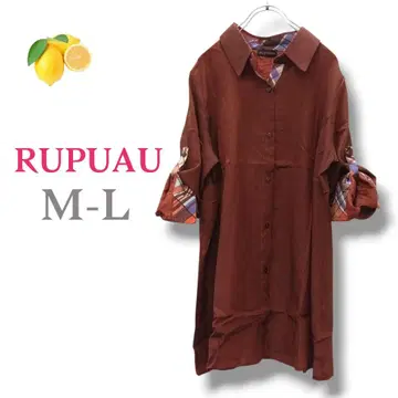 [루푸아] 긴팔 셔츠 블라우스 광택 [M-L] 겉옷 넉넉한 체크 빨간색