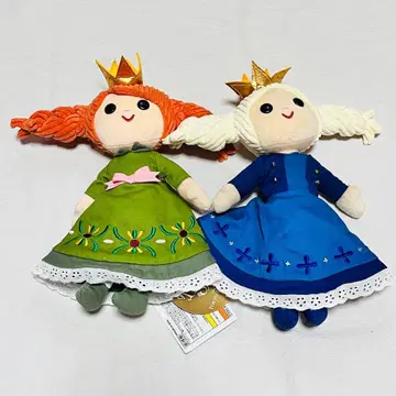 디즈니 판타지 스프링스 안나 엘사 봉제 인형