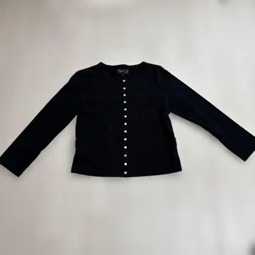 블랙 버튼 긴팔 가디건