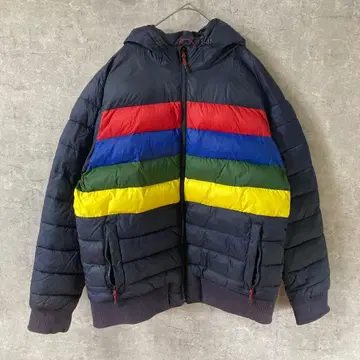 GAP 멀티 컬러 다운 자켓 리브 있음 네이비 L 사이즈