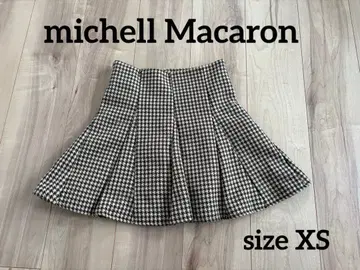 미셸 마카롱 하운드투스 체크 슬림 레그 스커트 치마바지