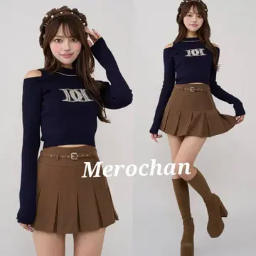 Darich 레이어드 라이크 로고 니트탑 네이비 택 포함 미사용 새상품