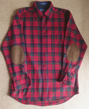 Pendleton Trail Shirt 긴팔 플란넬 셔츠 가죽 패치