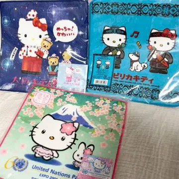 산리오 고토치 키티 미니 타월 3개 세트 헤이세이 레트로 레어