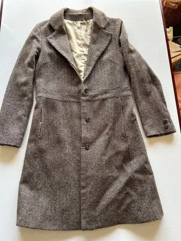 [ 뷔메르 ] 롱 코트 브라운 트위드