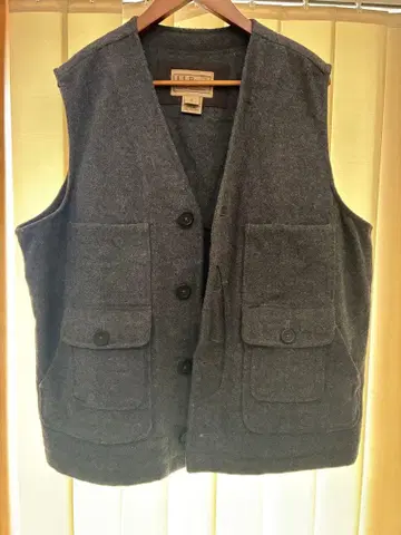 L.L.Bean 울 베스트 하프문 그레이 L