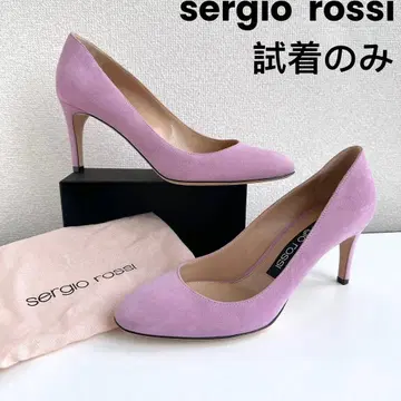 세르지오로시 스테디셀러 하이힐 펌프스 38 스웨이드 가죽 새상품급