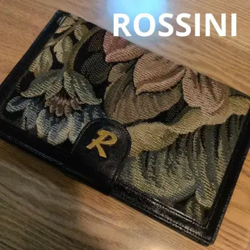 ROSSINI 보태니컬 무늬 가죽 장지갑