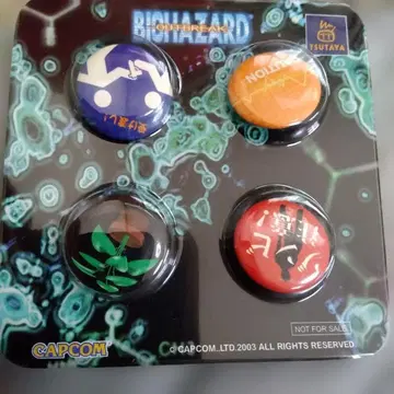 바이오하자드 아웃브레이크 캔뱃지 블리스터 팩(4개입)