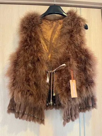 수입 퍼 브라운 베스트