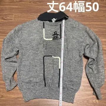 GRAND SLAM 그레이 니트 스웨터 M