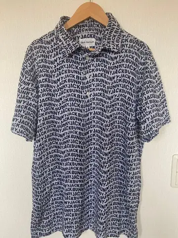 Jack Bunny!! 로고 프린트 피케 셔츠