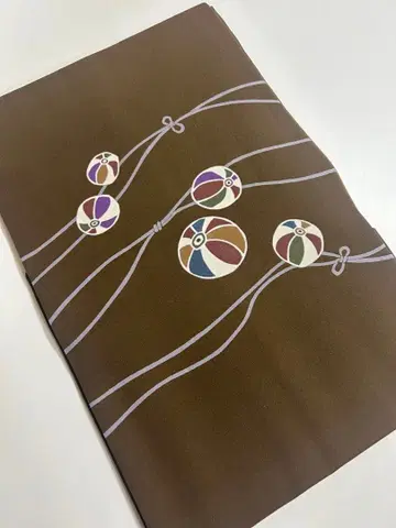 미사용품 귀여운 종이 풍선 무늬 나고야 오비 68