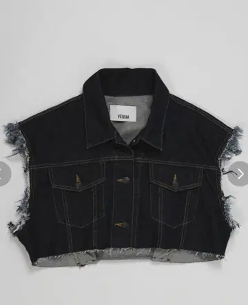 VEQUM CUT OFF DENIM VEST