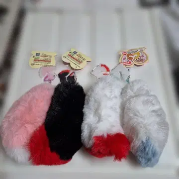 쵸콘과 구미호님 페어 페어 꼬리 키링 4개 세트 묶음 판매