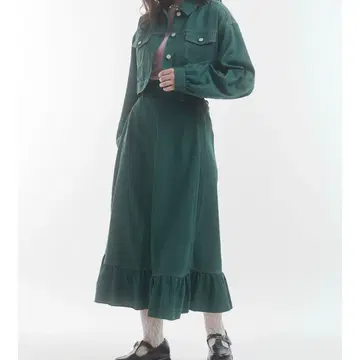 멀티 WAY 셋업 데님 자켓 A라인 스커트