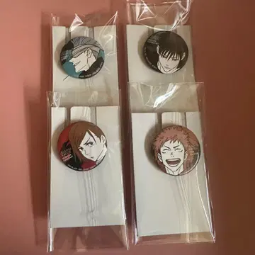 주술회전 제일복권 L상 캔뱃지 이타도리, 후시구로, 쿠기사키, 고죠